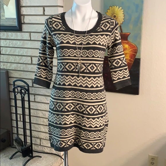 pink rose sweater dress